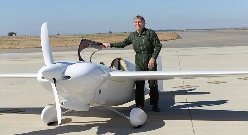 Christian Guilie with his winning aircraft_IMAGE_CREDIT_ANTHONY_QUAYLE